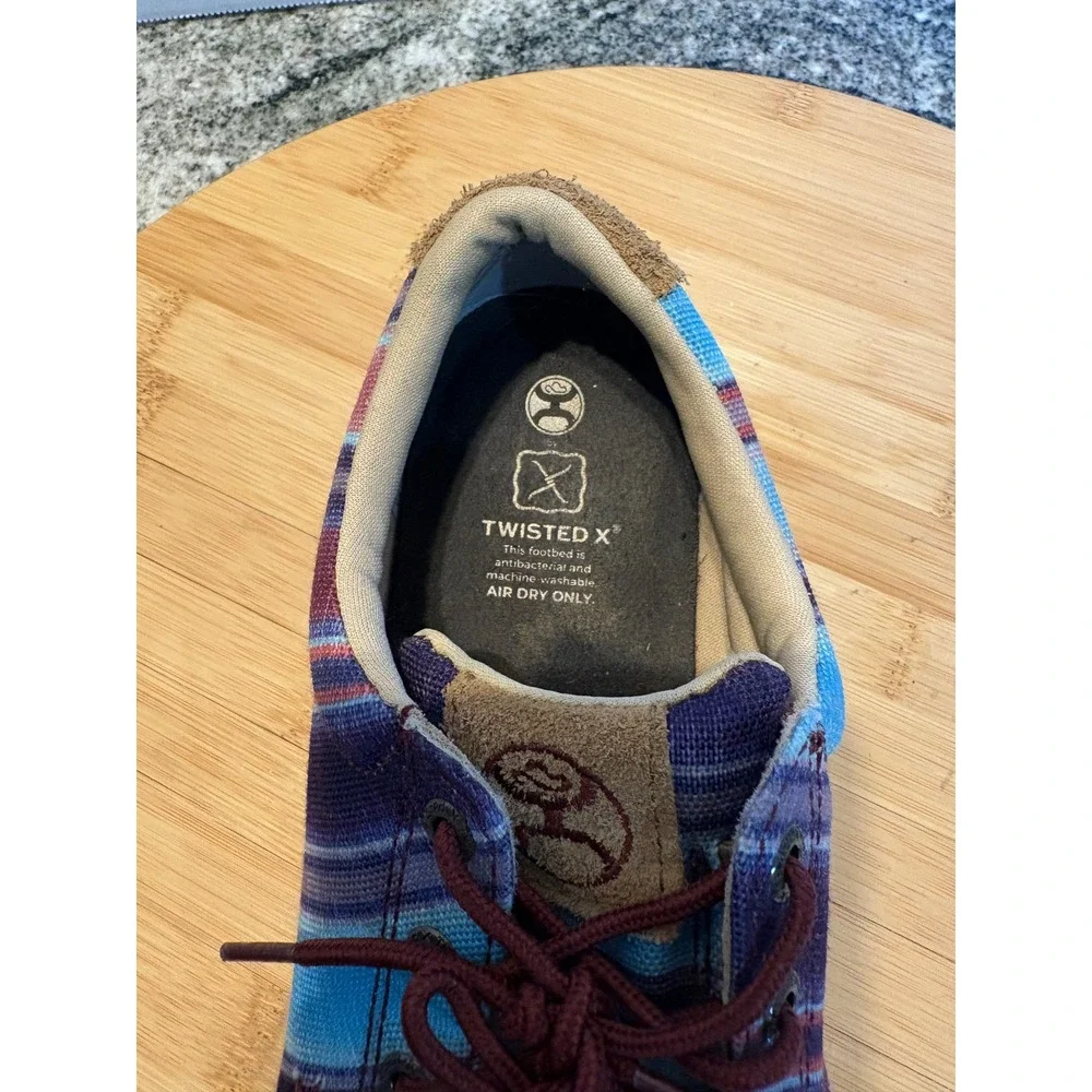 Twisted X Men's‎ Serape Canvas Casual Shoes Loafers Boat Deck Size M